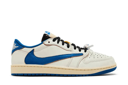 Tênis Nike Air Jordan 1 x Travis Scott Retro Low OG SP Nike Sail Military Blue