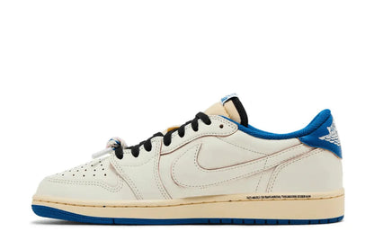 Tênis Nike Air Jordan 1 x Travis Scott Retro Low OG SP Nike Sail Military Blue